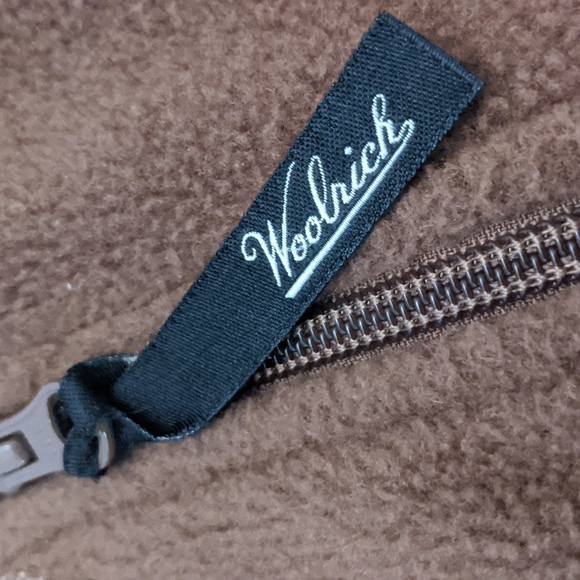 Woolrich Brown Fleece Vest Sz PXL - Picture 7 of 7